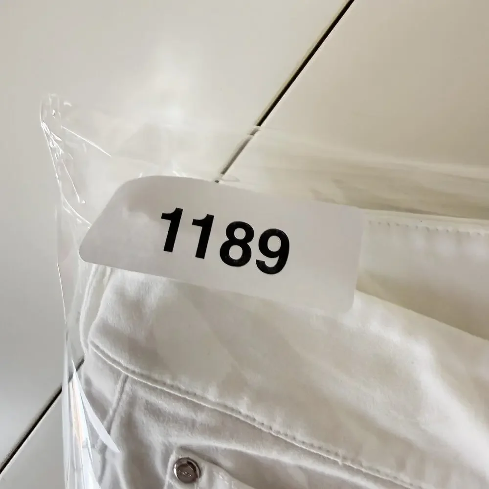 Polo Golf Ralph Lauren Low Rise Skinny Slim Leg Chino Pants White Ankle - 2
